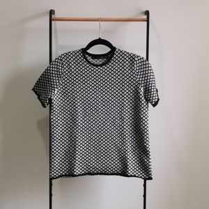 Zara Knit Boxy Short Sleeve Sweater